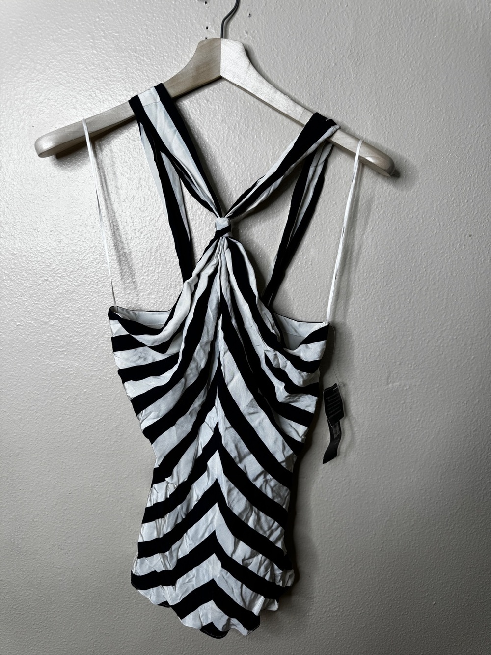 Lauren Ralph Lauren Womens 6 Navy White Silk Striped Sleeveless Dress NWT